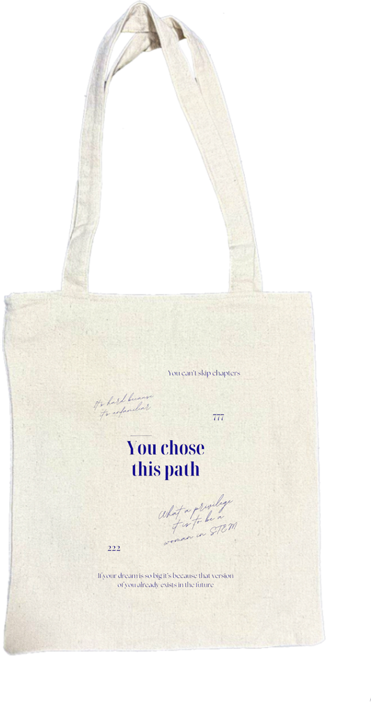 You chose this path tote bag beige 149