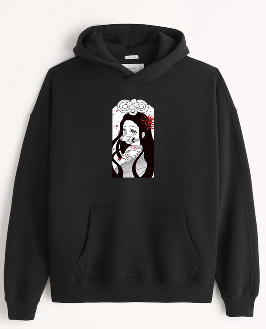 Anime Demon slayer nezuko tanjiro Oversize Hoodie Black 9