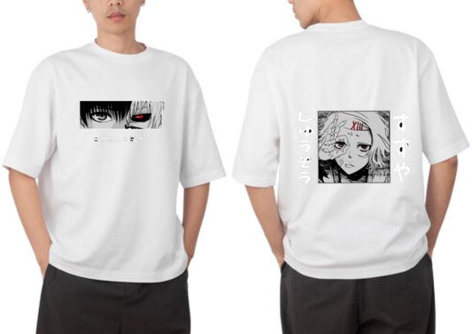 Tokyo ghoul t- shirt One Size White Back 9