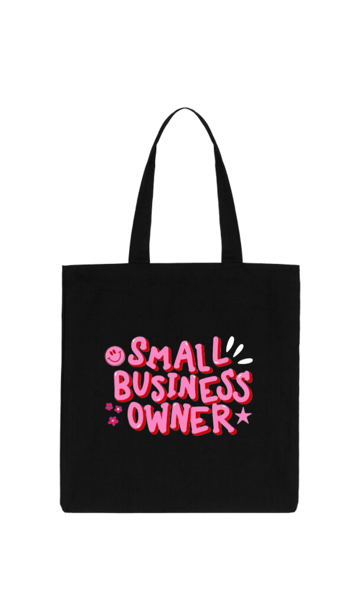 names tote bag Black SMALL BUSINESS *OWNER* 9