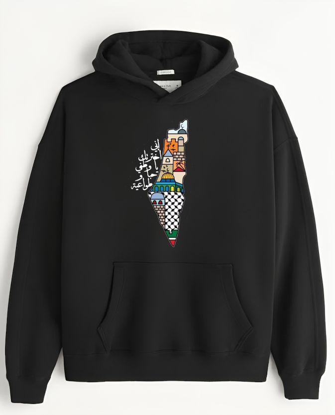 Palestine One Size hoodie Black 9