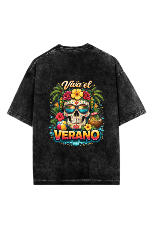 Summer Vibes One Size t- shirt Washed Back 9
