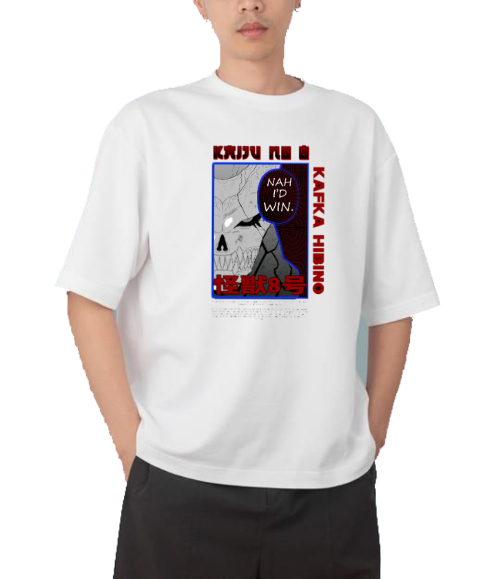 Kaiju No. 8 t- shirt Over Size White 9