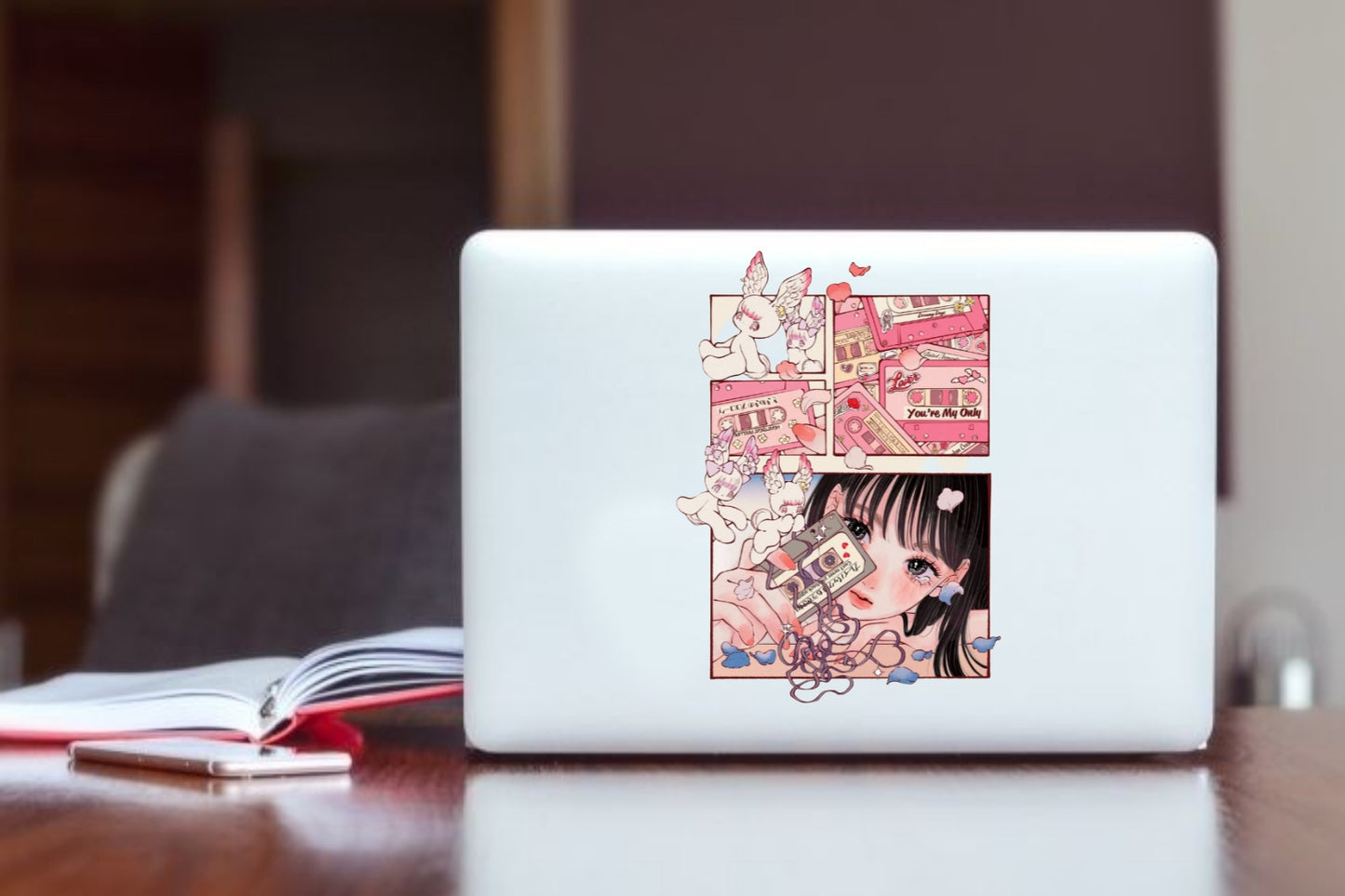 RANDOM ANIME GIRL Laptop Sticker 9