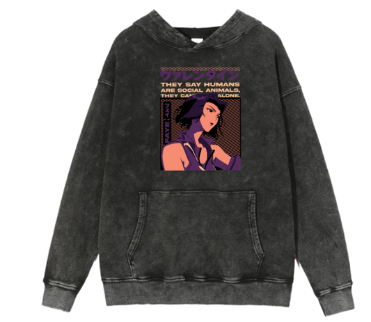 Cowboy Bebop Over Size hoodie Washed 9