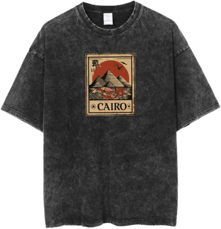 Egypt t- shirt Over Size Washed 9