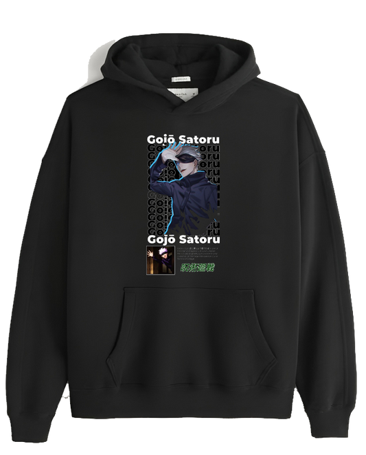 jujutsu kaisen GOJO Oversize  Hoodie Black 9