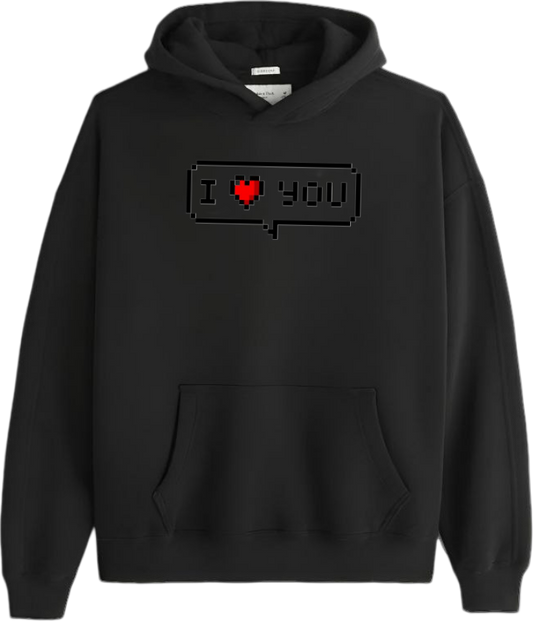 VaIentine coupIe Oversize Hoodie Black 9
