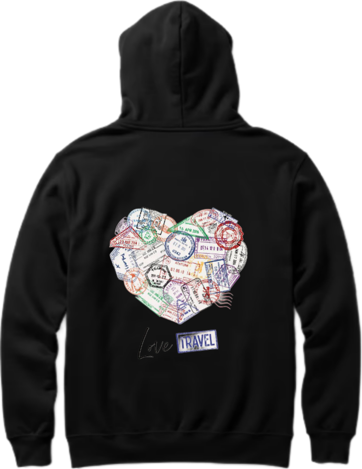 travel travellar Oversize Hoodie Black Back 9