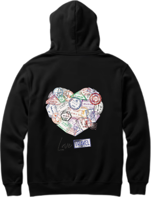 travel travellar Oversize Hoodie Black Back 10