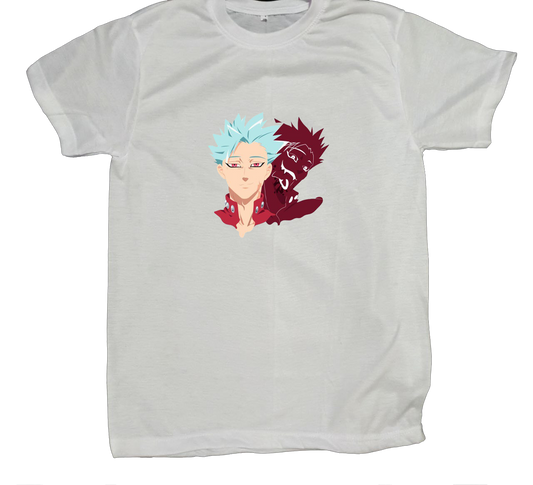 Anime Nanatsu no taizai seven deadly sins One Size t- shirt White 9