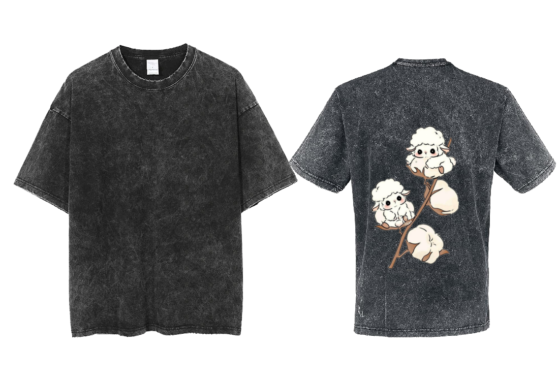 Cotton Sheep t- shirt One Size Washed Back 9