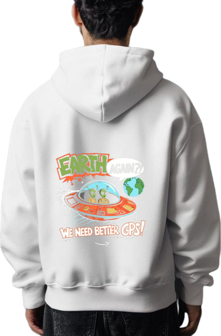 aliens Oversize Hoodie Back White 9