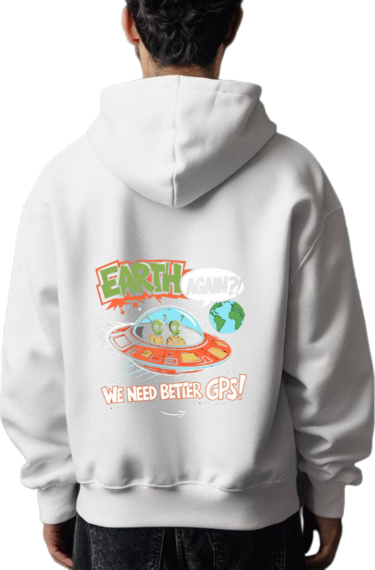 aliens Oversize Hoodie Back White 9