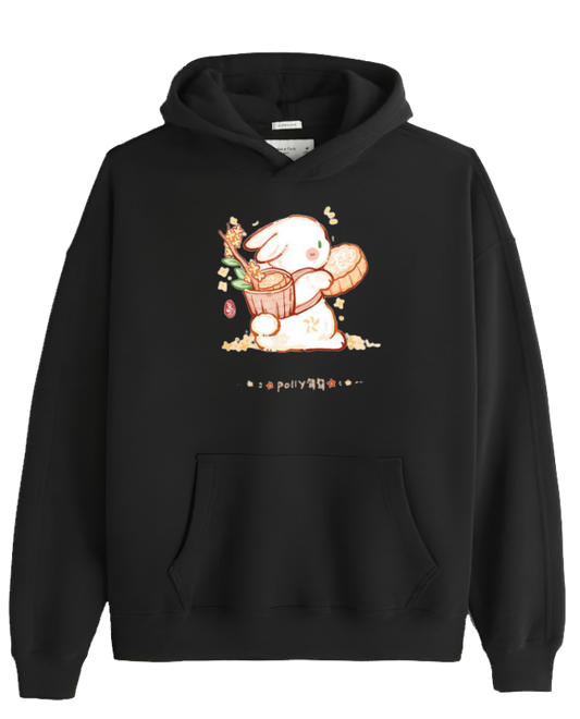 bunny Oversize Hoodie Black 9