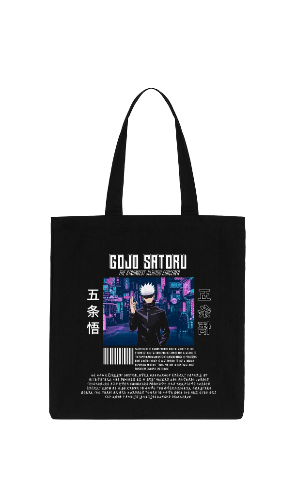 jujutsu kaisen GOJO  tote bag Black 9