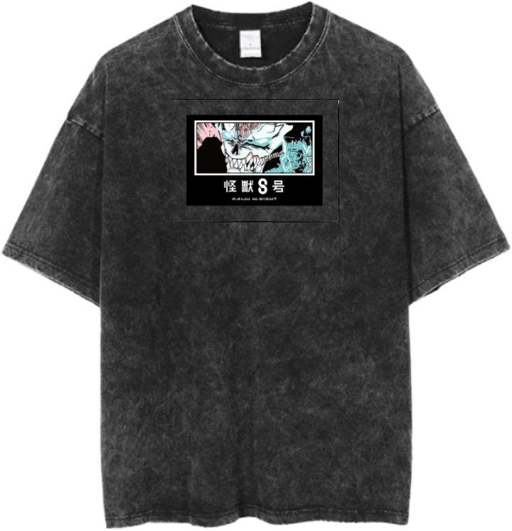 Kaiju No. 8 t- shirt Over Size Washed 9