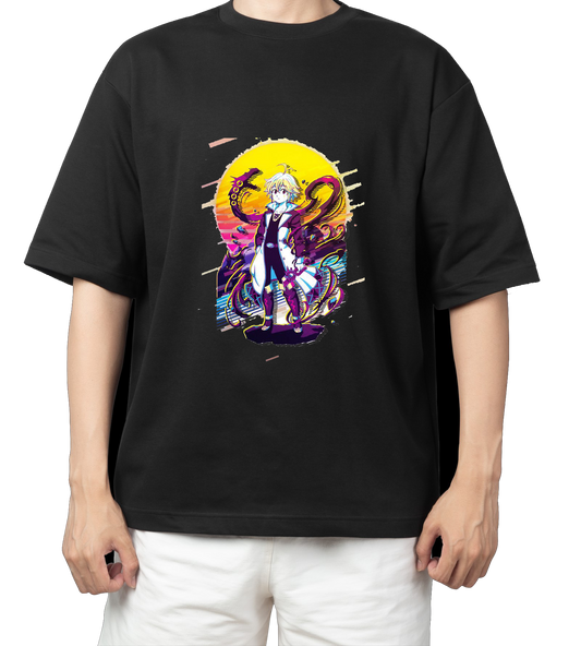 Anime Nanatsu no taizai seven deadly sins One Size t- shirt Black 9