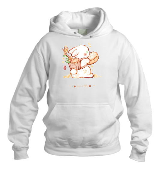 bunny Oversize Hoodie White 9