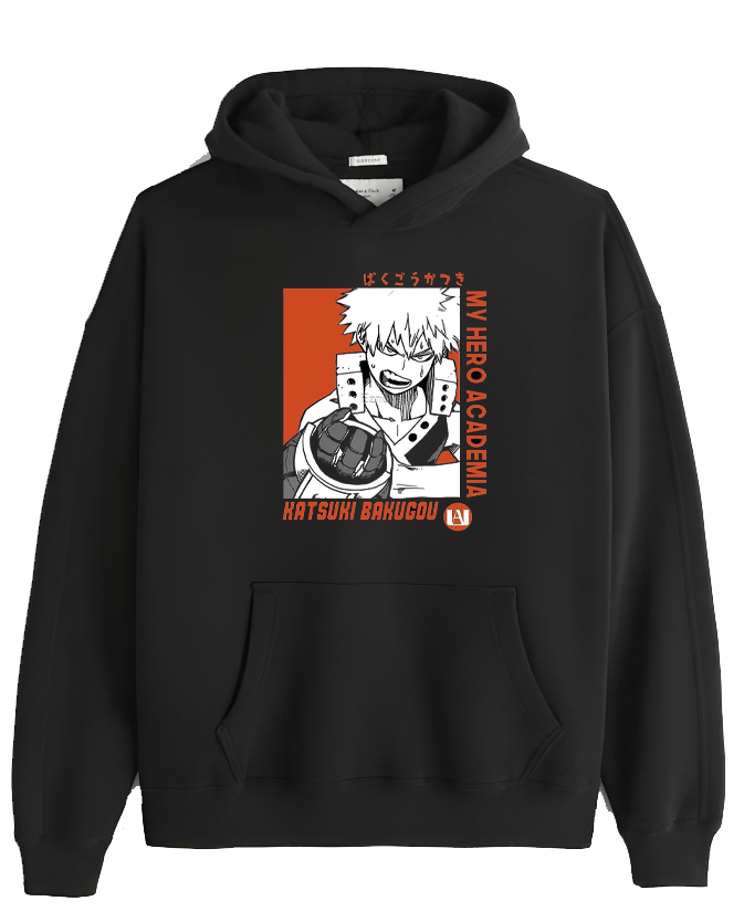 Boku no hero academy bnha One Size hoodie Black 9