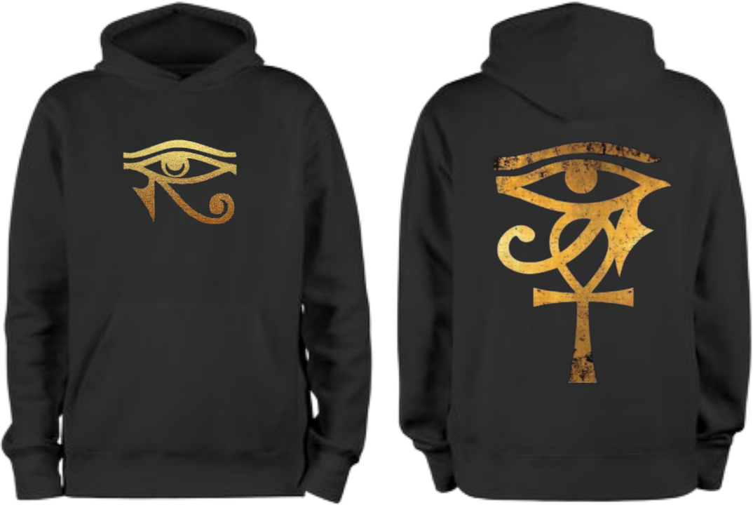 Egypt Over Size hoodie Black Back 9