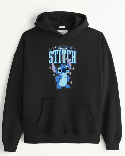 stitch Over Size hoodie Black 9