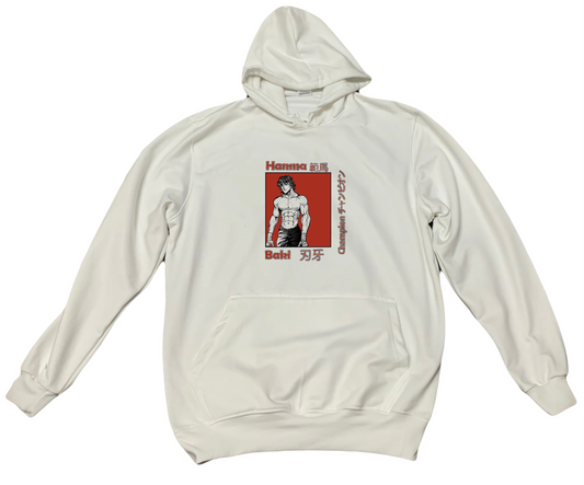 Anime baki oversize hoodie White 9