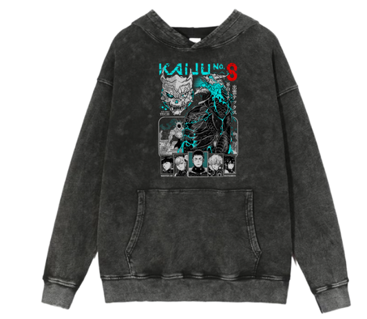 Kaiju No. 8 Over Size hoodie Washed 9