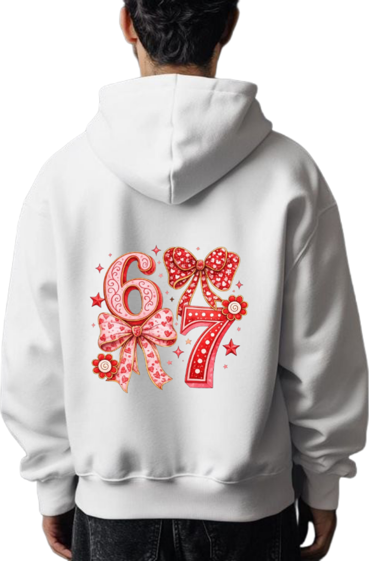 designs 67 Oversize Hoodie White Back 9