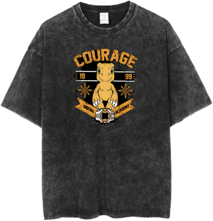 Digimon Adventure t- shirt Over Size Washed 9