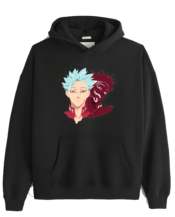 Anime Nanatsu no taizai seven deadly sins Oversize Hoodie Black 9