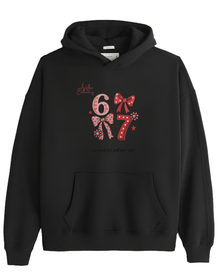 designs 67 Oversize Hoodie Black  9