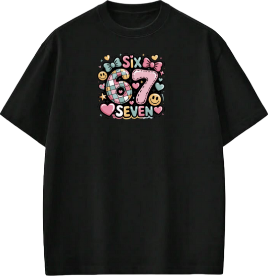 67 designs One Size t- shirt Black 9