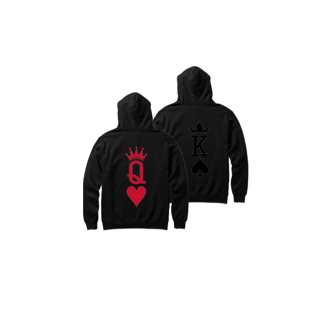 VaIentine coupIe Oversize Hoodie Cables Black Back 9