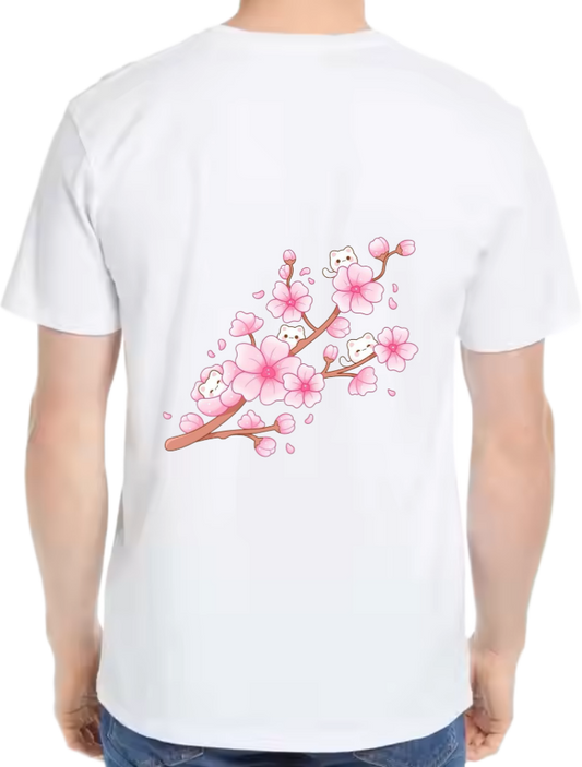 Sakura t- shirt One Size White back 9