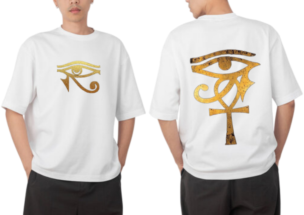Egypt t- shirt Over Size White Back 9
