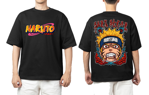 Naruto Shippuden t- shirt One Size Black Back 9