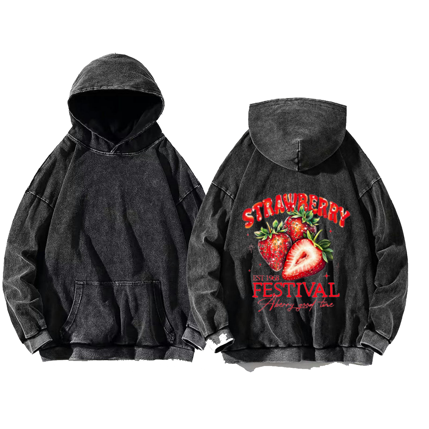 EST 1968 FESTIVAL Abeery gestire One Size hoodie Washed Back 9