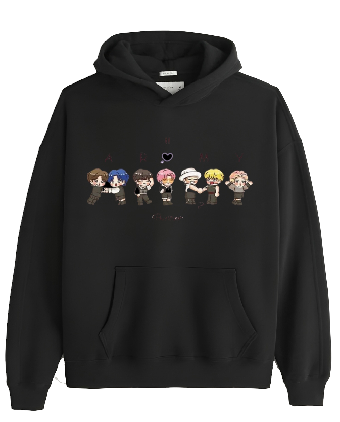 BTS One Size hoodie Black 9