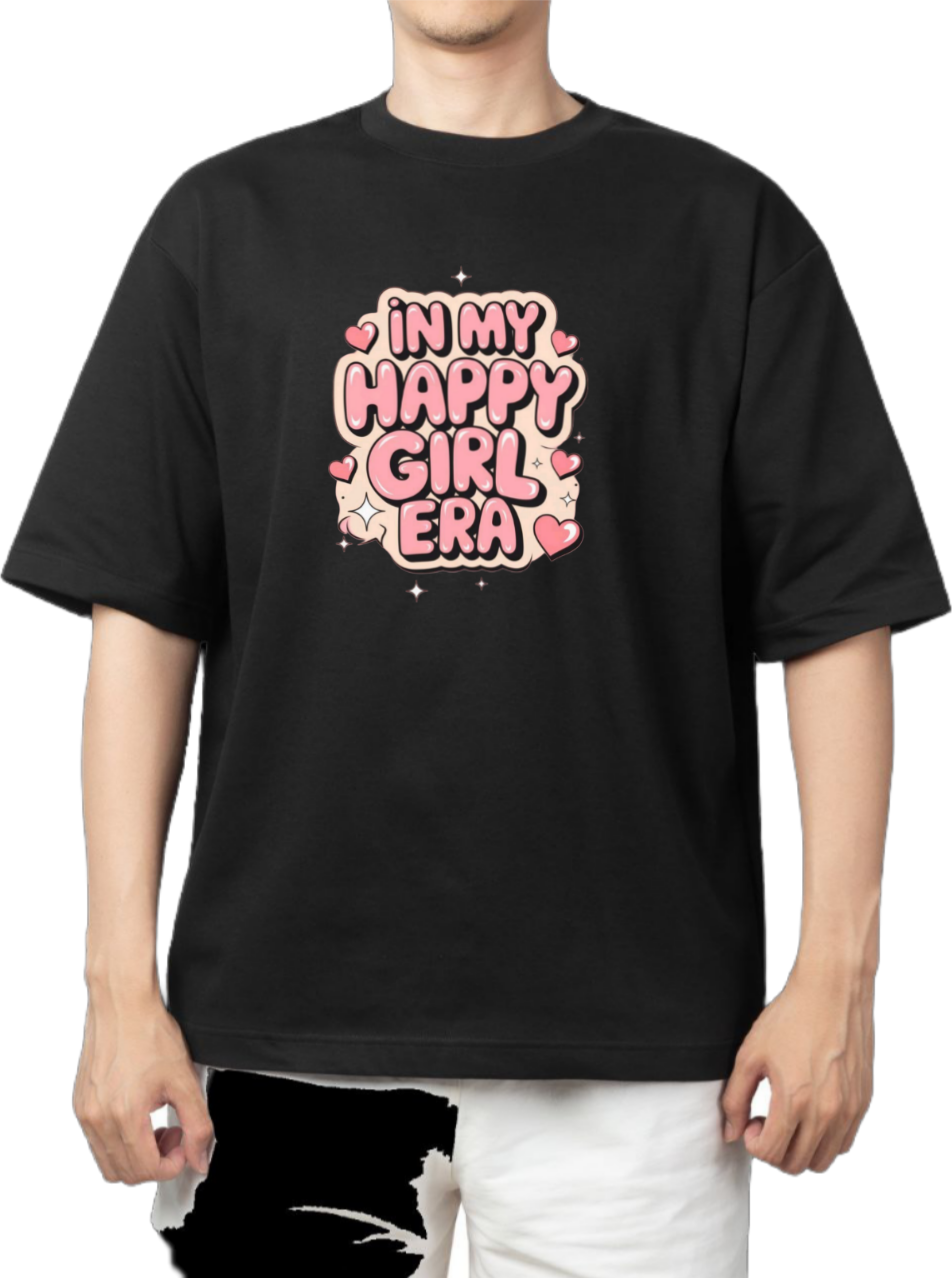 names t- shirt One Size Black IN MY HAPPY GIRL ERA 9