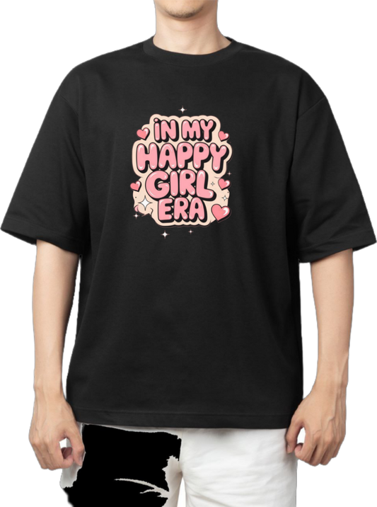names t- shirt One Size Black IN MY HAPPY GIRL ERA 9
