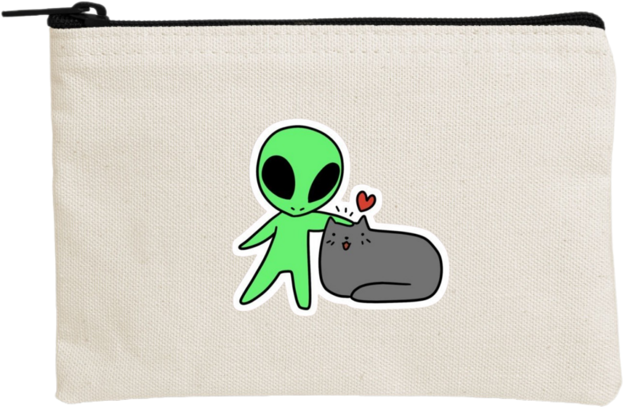 aliens wallet pencil case Beige 9