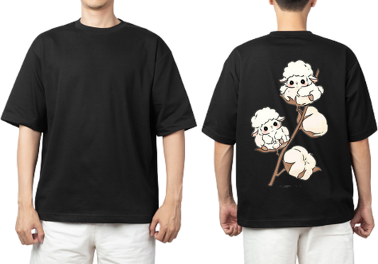 Raspberries t- shirt One Size Black back 9