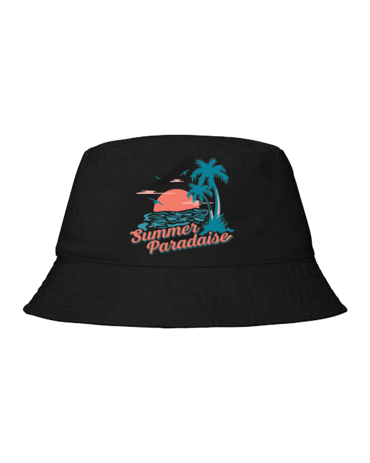 Summer Vibes Bucket hat Fishman hat cap Black 9