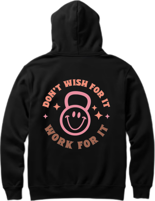 workout gym pilates Oversize Hoodie Black Back 9
