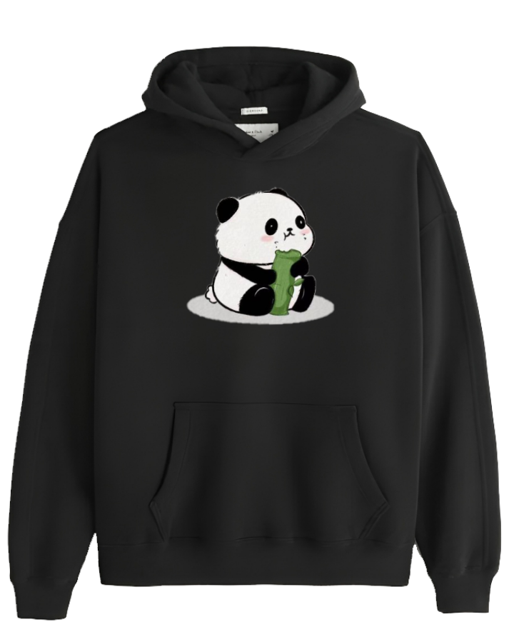 PANDA Oversize Hoodie Black 9