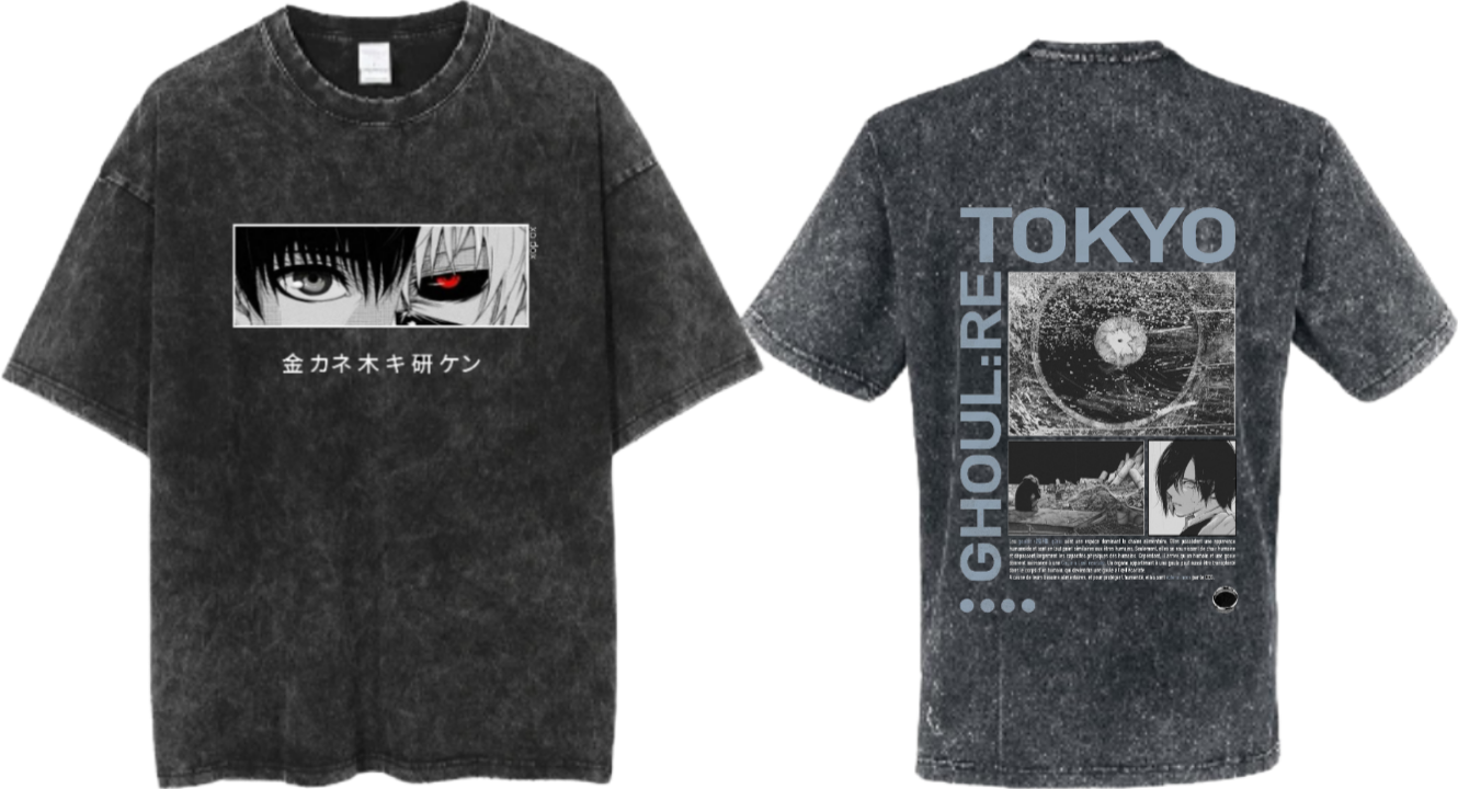 Tokyo ghoul t- shirt One Size Washed Back 9