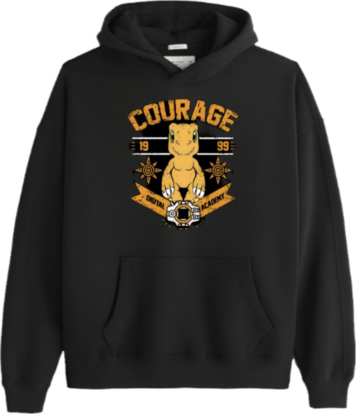 Digimon Adventure Over Size hoodie Black 9