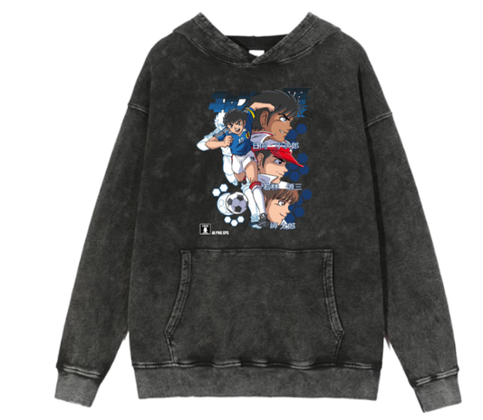 Captain Tsubasa Over Size hoodie Washed 9