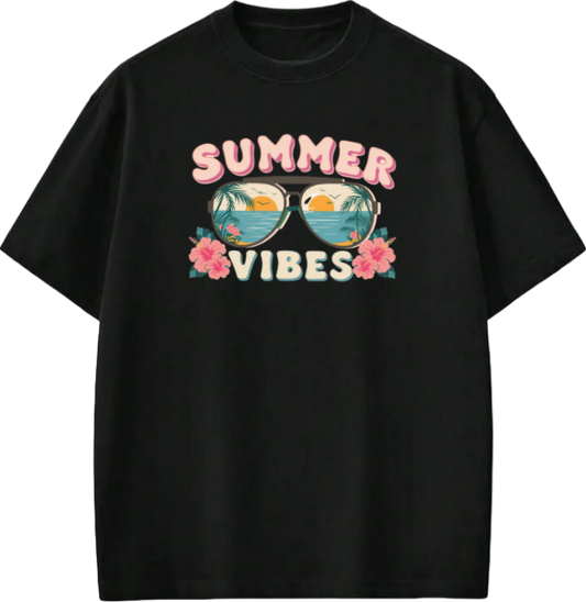 Summer Vibes t- shirt Black Back 9